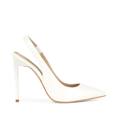 Scarpin Salem Verniz Branco Pronta Entrega