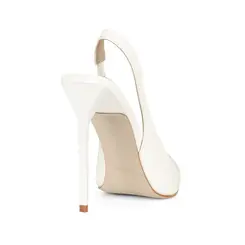 Scarpin Salem Verniz Branco Pronta Entrega