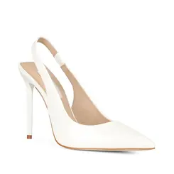Scarpin Salem Verniz Branco Pronta Entrega