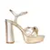 Sandalia Plataforma Whitney Metalizado Ouro