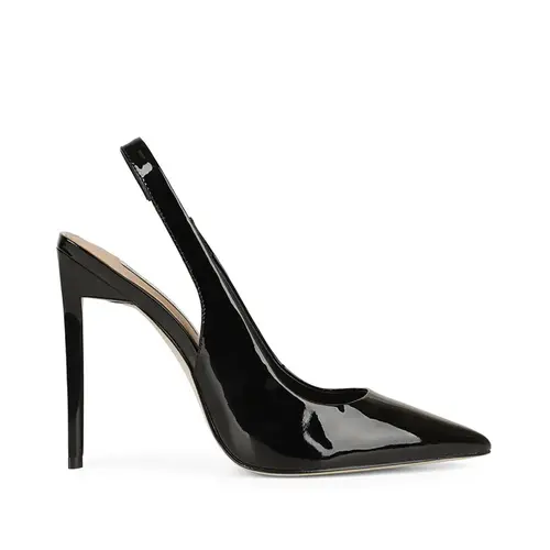 Scarpin Salem Verniz Preto Pronta Entrega