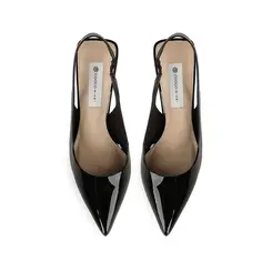Scarpin Salem Verniz Preto Pronta Entrega