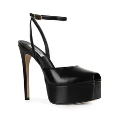 Sandalia Plataforma Naomi Couro Preto