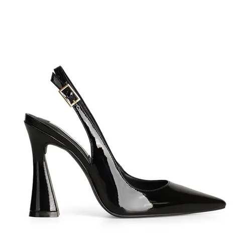 Scarpin Clarice Couro Verniz Preto