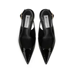Scarpin Clarice Couro Verniz Preto