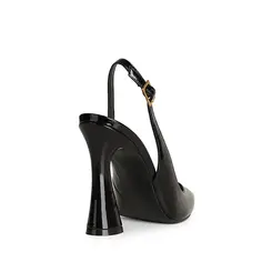 Scarpin Clarice Couro Verniz Preto