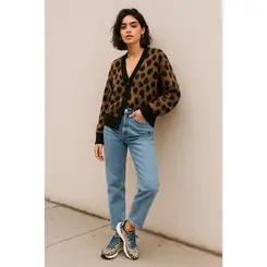 Tenis Betsy Leopardo e Glitter Prata