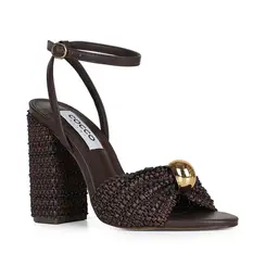 Sandalia Florence Couro Marrom