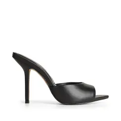 Mule Mia Couro Preto