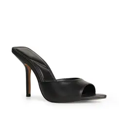 Mule Mia Couro Preto