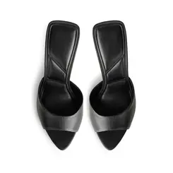 Mule Mia Couro Preto
