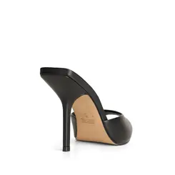 Mule Mia Couro Preto