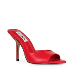 Mule Mia Couro Vermelho