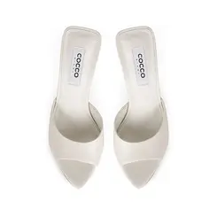 Mule Mia Couro Off White