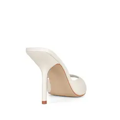 Mule Mia Couro Off White
