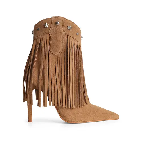 Bota Loretta Couro Amendoa