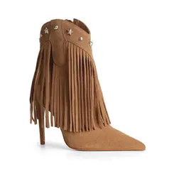 Bota Loretta Couro Amendoa