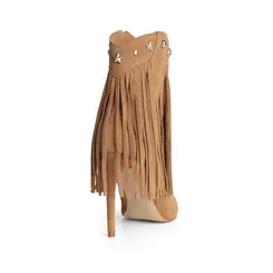 Bota Loretta Couro Amendoa