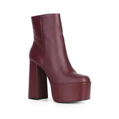 Bota Chloe Couro Cereja