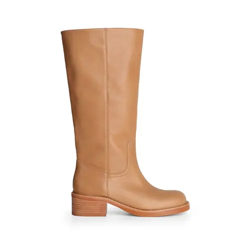 Bota Sarah Couro Amendoa
