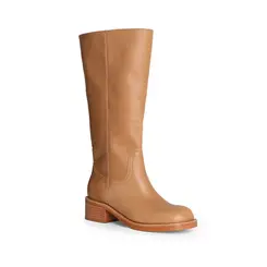 Bota Sarah Couro Amendoa