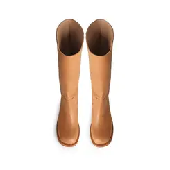 Bota Sarah Couro Amendoa