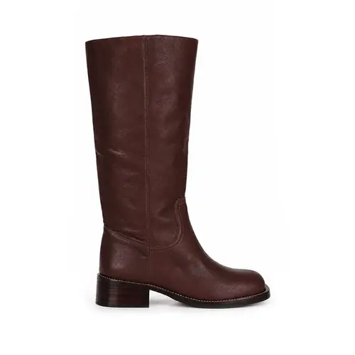 Bota Sarah Couro Marrom