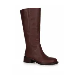 Bota Sarah Couro Marrom