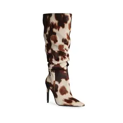 Bota Rebecca Couro Pelo Cafe