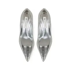 Scarpin Deborah Couro Prata