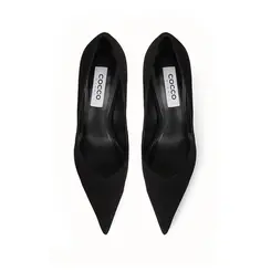 Scarpin Daphne Nobuck Preto