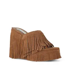Mule Plataforma Amy Camurça Amendoa