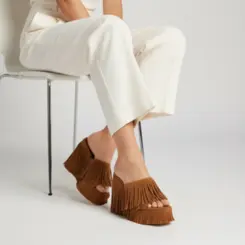 Mule Plataforma Amy Camurça Amendoa