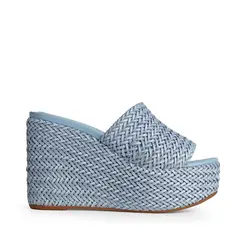 Mule Plataforma Darina Tresse Azul