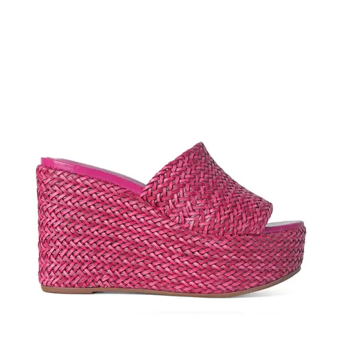Mule Plataforma Darina Tresse Rosa