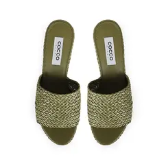 Mule Plataforma Darina Tresse Musgo