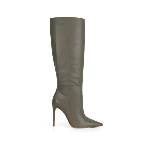 Bota Rachel Couro Verde Oliva