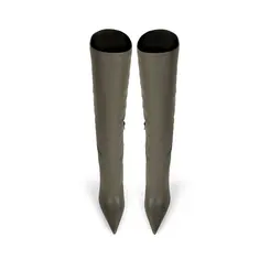 Bota Rachel Couro Verde Oliva