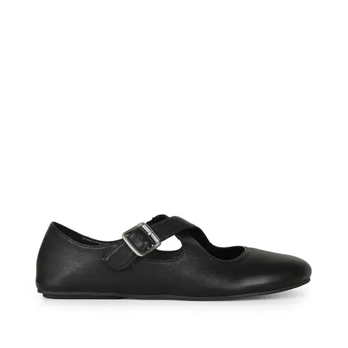 Sapatilha Bia Couro Preto