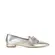 Mocassim Bianca Couro Prata