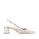 Sandalia Slingback Ritta Couro Snake Claro