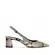 Sandalia Slingback Ritta Couro Snake Escuro