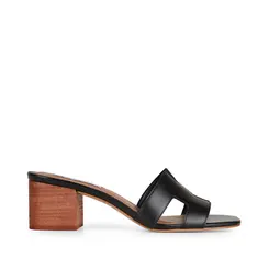 Sandalia Jane Couro Preto
