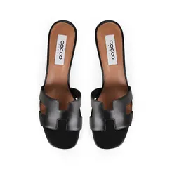 Sandalia Jane Couro Preto