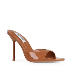 Mule Ingrid Couro Verniz Amendoa
