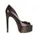 Peep Toe Giorgia Couro Verniz Chocolate