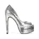 Peep Toe Giorgia Couro Metalizado Prata
