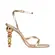 Sandalia Lauren Couro Metalizado Ouro