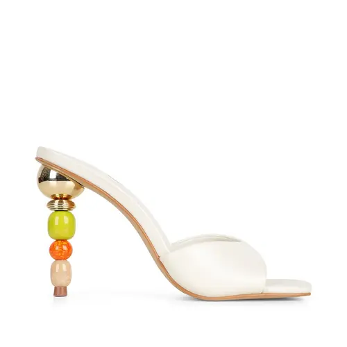 Mule Nicole Couro Branco