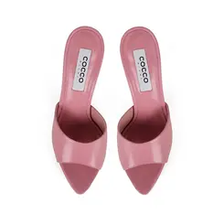 Tamanco Plataforma Sofia Couro Rosa